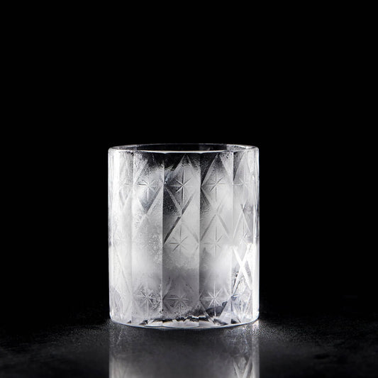 Dazzle Whiskey Glass Silver Lining-Dazzle Crystal whiskey glasses defined by deep cuts, weight, and brilliant light reflection