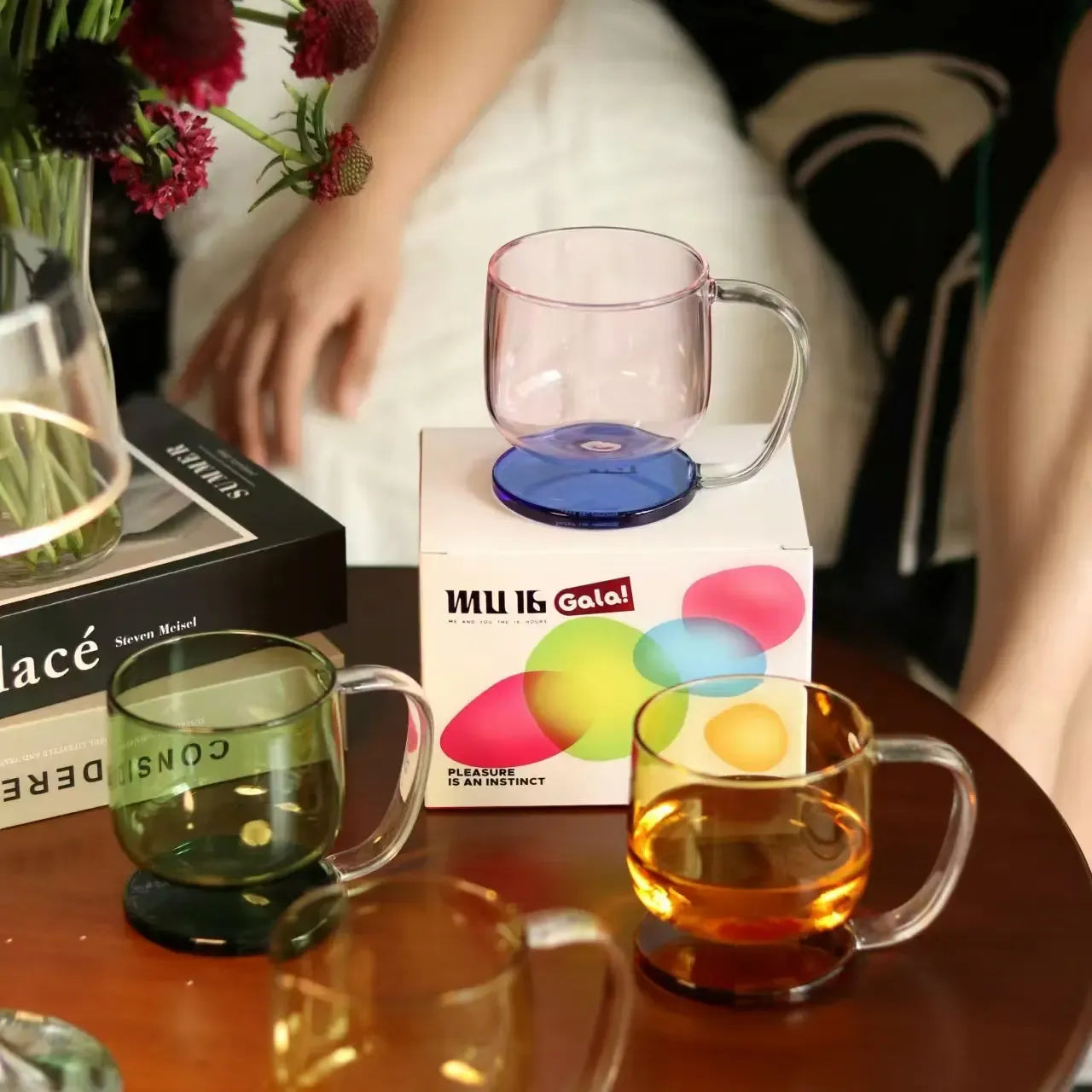 Jelly Float Glass Cup-A floating glass cup inspired by the clarity and softness of jelly desserts