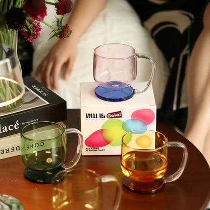 Jelly Float Glass Cup-A floating glass cup inspired by the clarity and softness of jelly desserts