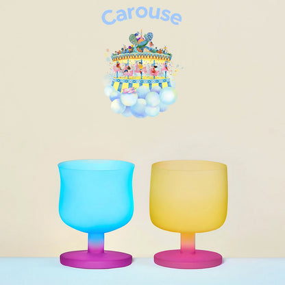 Dolce Amusement Park Goblet-A dopamine-toned glass set inspired by the joy of an amusement park