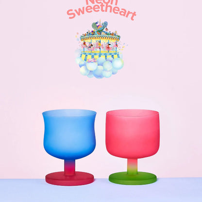 Dolce Amusement Park Goblet-A dopamine-toned glass set inspired by the joy of an amusement park
