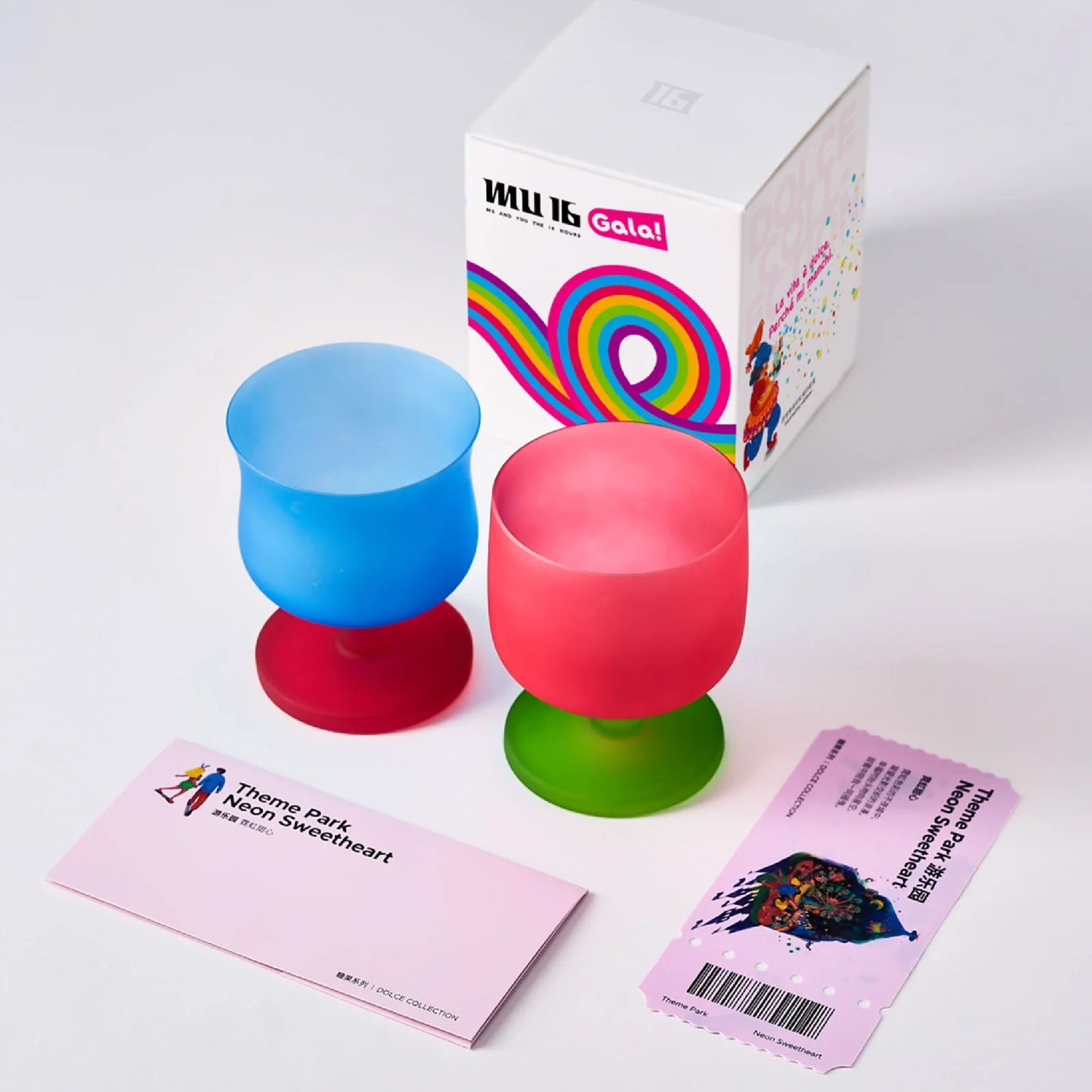 Dolce Amusement Park Goblet-A dopamine-toned glass set inspired by the joy of an amusement park