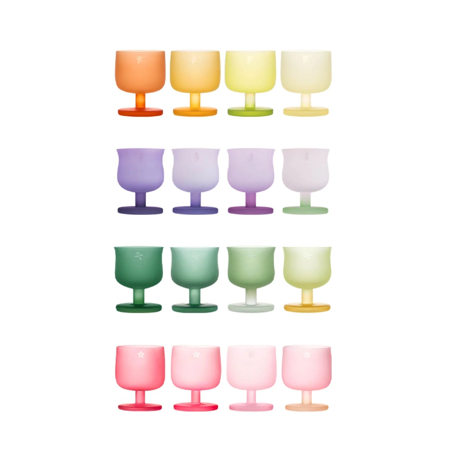 Dolce Four Seasons Goblet-A seasonal glazed glass set inspired by sakura, lavender, osmanthus, and pine