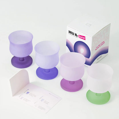 Dolce Four Seasons Goblet-A seasonal glazed glass set inspired by sakura, lavender, osmanthus, and pine