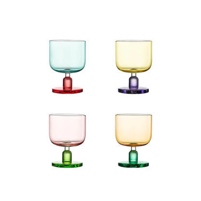 Jelly Short Goblet-A colorful glass inspired by the softness and glow of fruit jelly