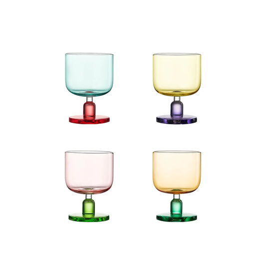 Jelly Short Goblet-A colorful glass inspired by the softness and glow of fruit jelly