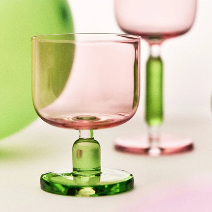 Jelly Short Goblet-A colorful glass inspired by the softness and glow of fruit jelly