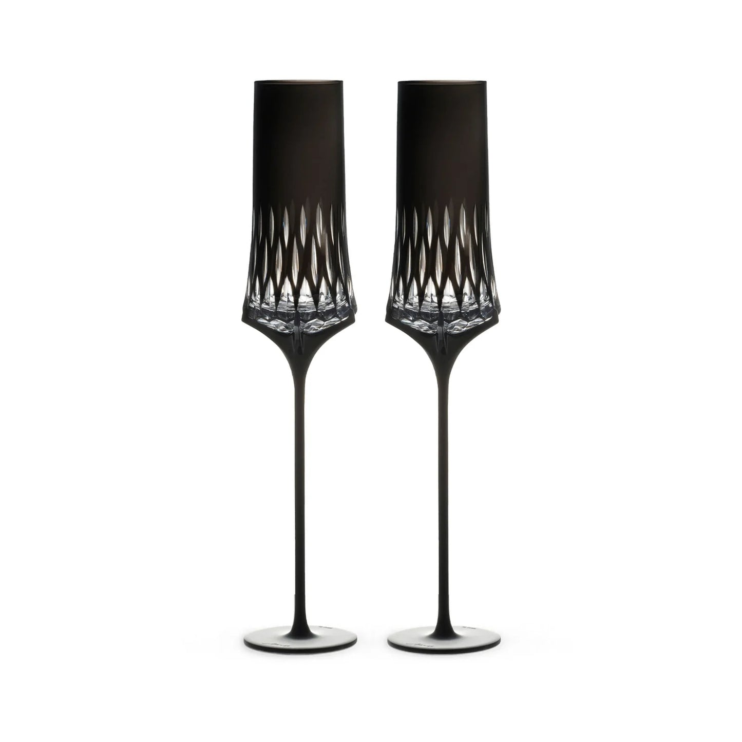 Love Aphrodite Champagne Flutes Set-A sculptural champagne glass set inspired by Aphrodite, love, and luminous contrast