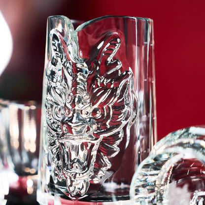 Year of the Dragon Crystal Baijiu Drinkware Set-A Chinese baijiu set inspired by the dragon, power, and Eastern ceremonial spirit
